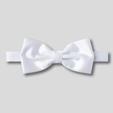 Load image into Gallery viewer, Folkespeare White Satin Bow Tie

