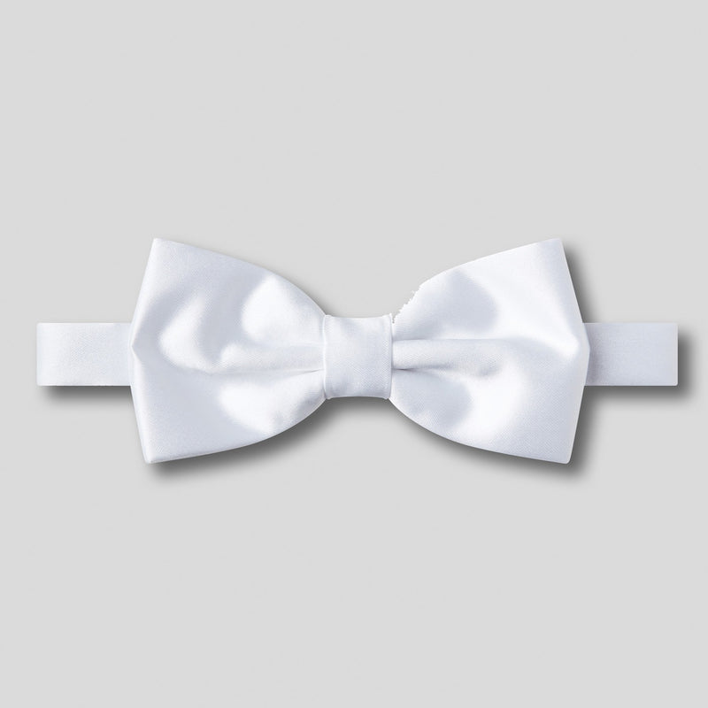 Folkespeare White Satin Bow Tie