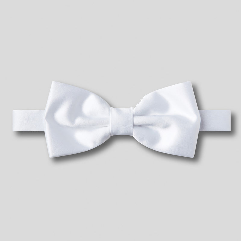 Folkespeare White Satin Classic Bow Tie