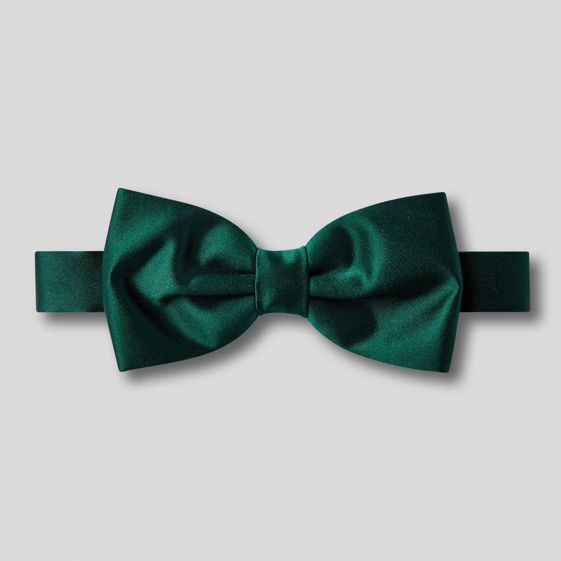 Folkespeare Bottle Green Satin Bow Tie