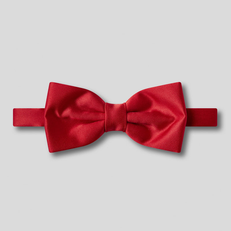 Folkespeare Scarlet Red Satin Bow Tie