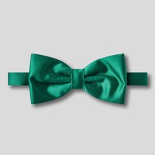 Load image into Gallery viewer, Folkespeare Forest Green Satin Bow Tie
