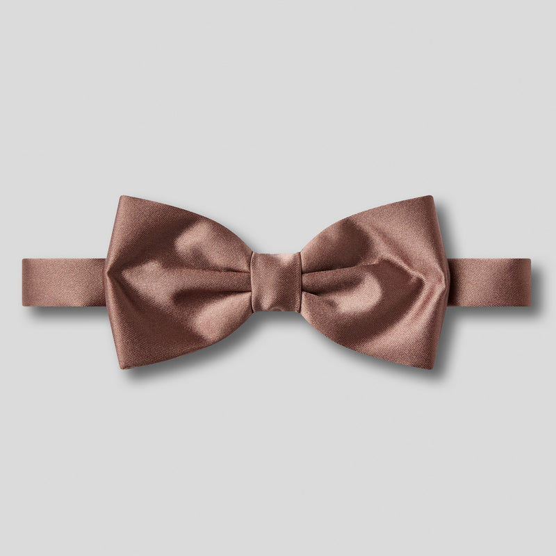 Folkespeare Mid Brown Satin Bow Tie