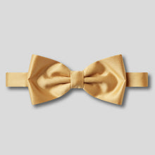 Load image into Gallery viewer, Folkespeare Gold Satin Bow Tie
