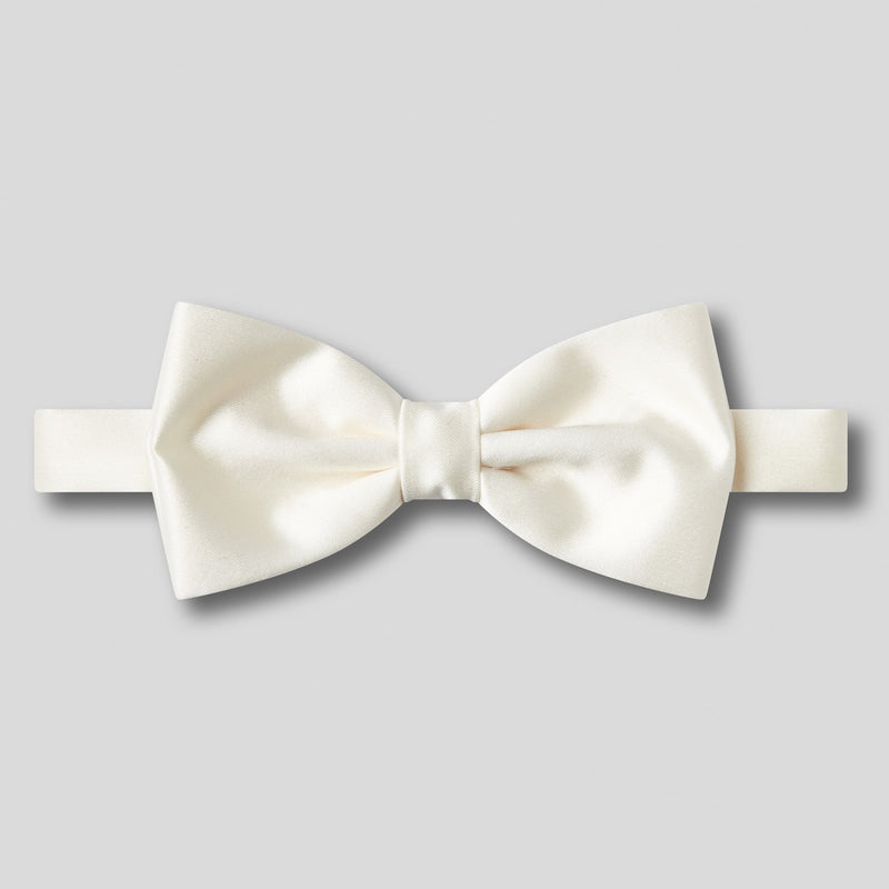 Folkespeare Ivory Satin Bow Tie