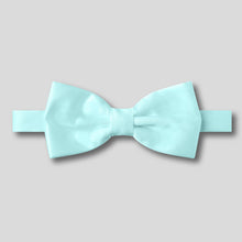 Load image into Gallery viewer, Folkespeare Aqua Satin Classic Bow Tie
