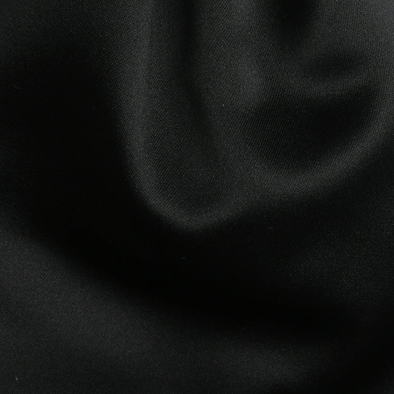 Folkespeare Black Satin Scrunchie Cravat Fabric