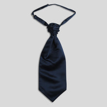 Load image into Gallery viewer, Folkespeare Navy Satin Scrunchie Cravat
