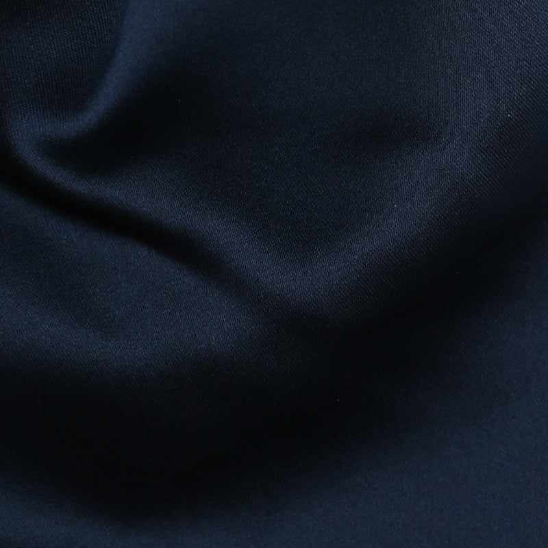 Folkespeare Navy Satin Scrunchie Cravat Fabric