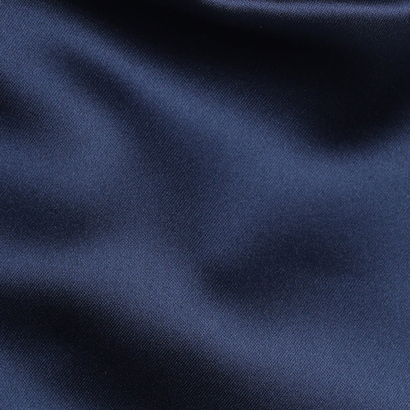 Folkespeare French Navy Satin Scrunchie Cravat Fabric