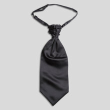 Load image into Gallery viewer, Folkespeare Dark Grey Satin Scrunchie Cravat
