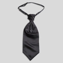 Load image into Gallery viewer, Folkespeare Dark Grey Satin Scrunchie Cravat
