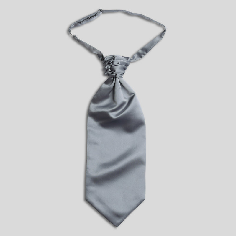 Folkespeare Silver Grey Satin Scrunchie Cravat
