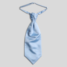 Load image into Gallery viewer, Folkespeare Light Blue Satin Scrunchie Cravat
