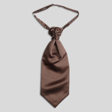 Load image into Gallery viewer, Folkespeare Mid Brown Satin Scrunchie Cravat
