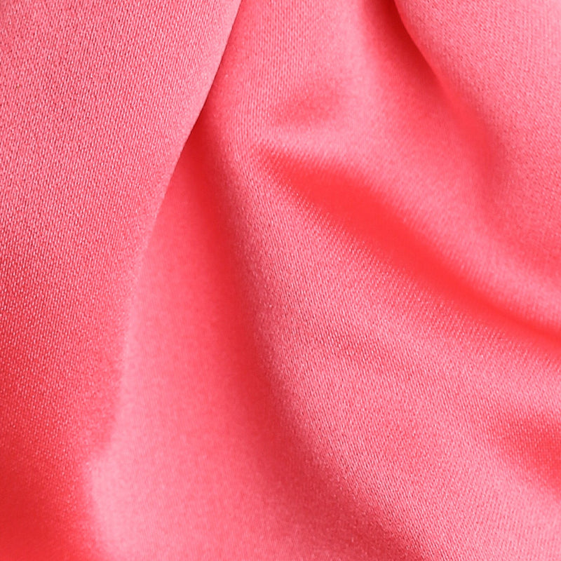 Folkespeare Coral Satin Scrunchie Cravat Fabric