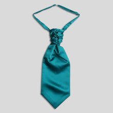 Load image into Gallery viewer, Folkespeare Teal Satin Scrunchie Cravat
