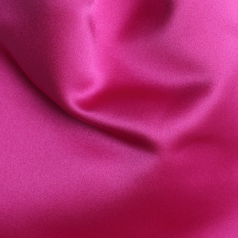 Folkespeare Fuchsia Satin Scrunchie Cravat Fabric