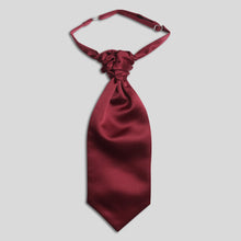 Load image into Gallery viewer, Folkespeare Boys Burgundy Satin Scrunchie Cravat

