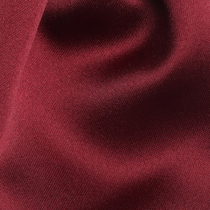 Folkespeare Boys Burgundy Satin Scrunchie Cravat Fabric