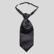 Load image into Gallery viewer, Folkespeare Boys Dark Grey Satin Scrunchie Cravat
