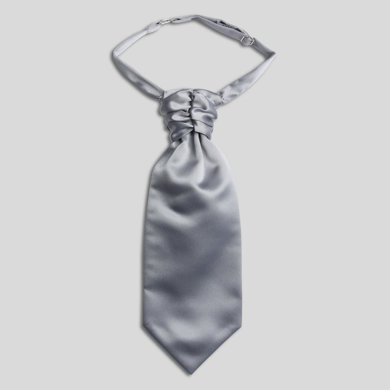 Folkespeare Boys Silver Grey Satin Scrunchie Cravat