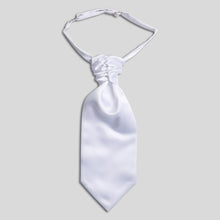 Load image into Gallery viewer, Folkespeare Boys White Satin Scrunchie Cravat
