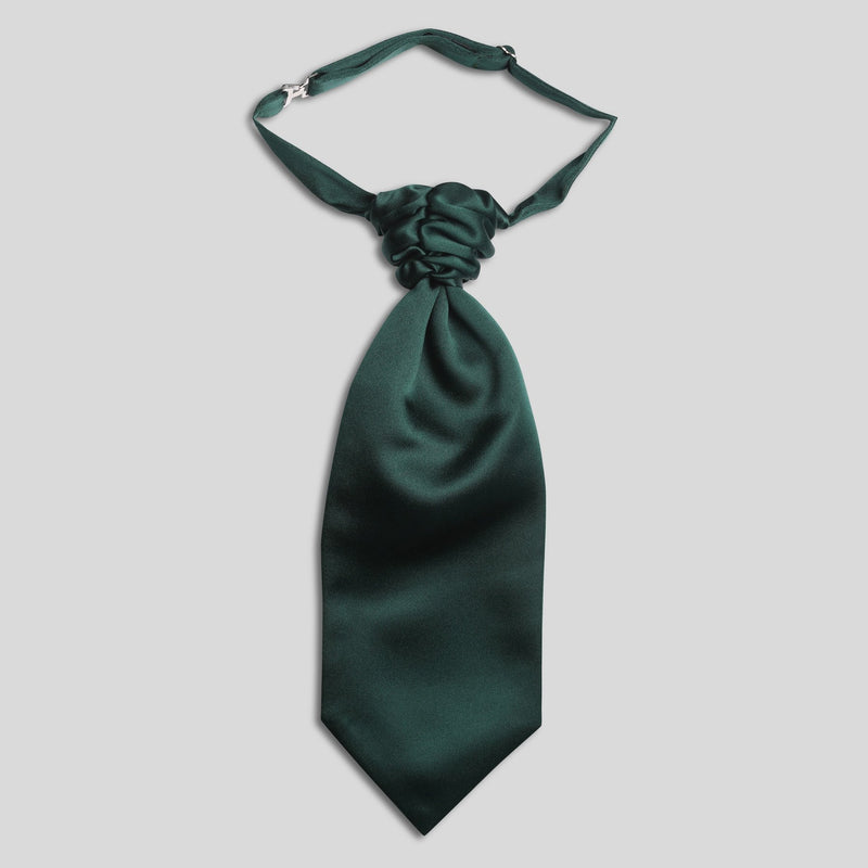 Folkespeare Boys Bottle Green Satin Scrunchie Cravat