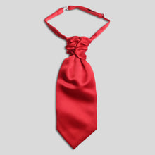 Load image into Gallery viewer, Folkespeare Boys Scarlet Red Satin Scrunchie Cravat
