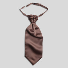 Load image into Gallery viewer, Folkespeare Boys Mid Brown Satin Scrunchie Cravat
