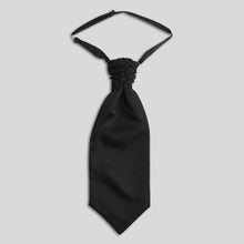 Load image into Gallery viewer, Folkespeare Black Slub Scrunchie Cravat
