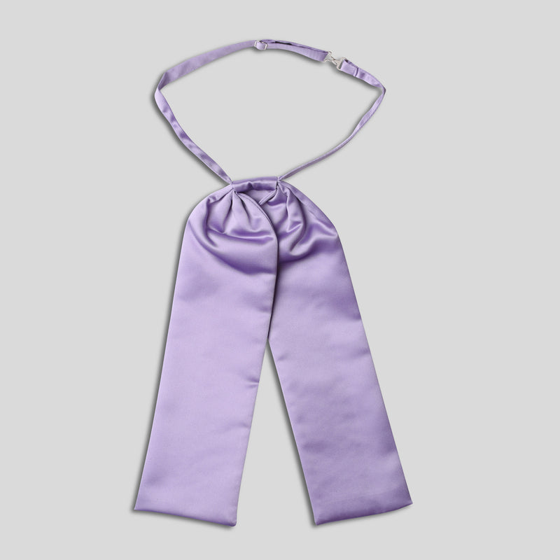 Folkespeare Lilac Satin Wedding Cravat With A Pearl Pin