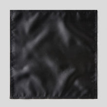 Load image into Gallery viewer, Folkespeare Black Satin Pocket Square
