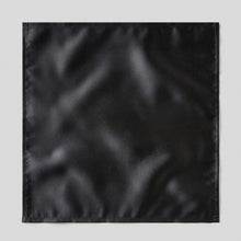 Load image into Gallery viewer, Folkespeare Black Satin Pocket Square
