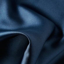 Load image into Gallery viewer, Folkespeare Navy Satin Pocket Square Fabric
