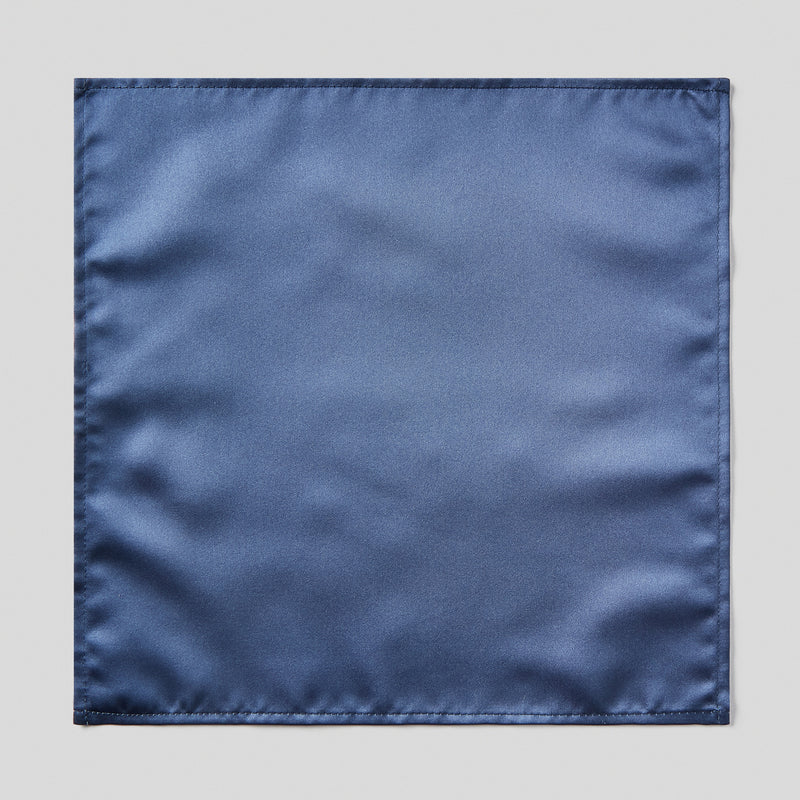 Folkespeare French Navy Satin Pocket Square