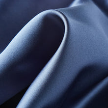 Load image into Gallery viewer, Folkespeare French Navy Satin Pocket Square Fabric
