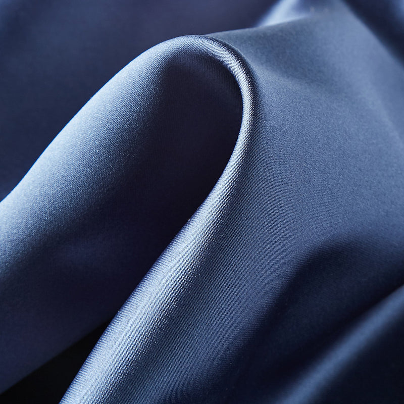 Folkespeare French Navy Satin Pocket Square Fabric