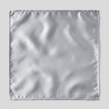 Load image into Gallery viewer, Folkespeare Silver Grey Satin Pocket Square

