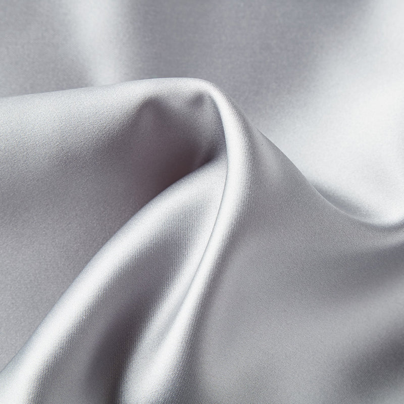 Folkespeare Silver Grey Satin Pocket Square Fabric