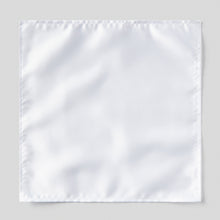 Load image into Gallery viewer, Folkespeare White Satin Pocket Square
