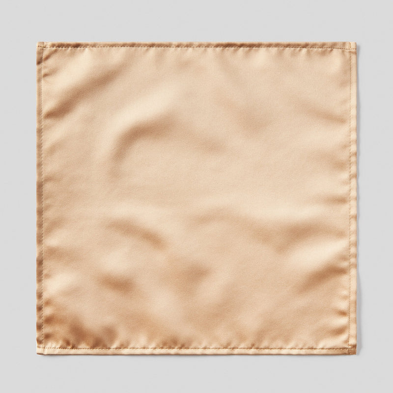 Folkespeare Beige Satin Pocket Square