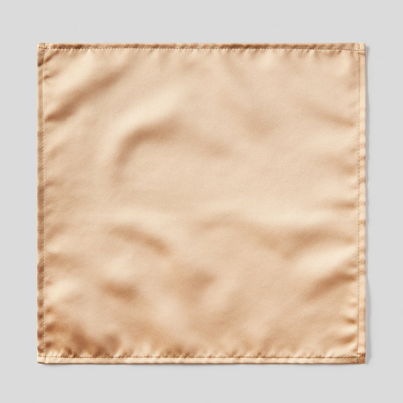 Folkespeare Beige Satin Pocket Square