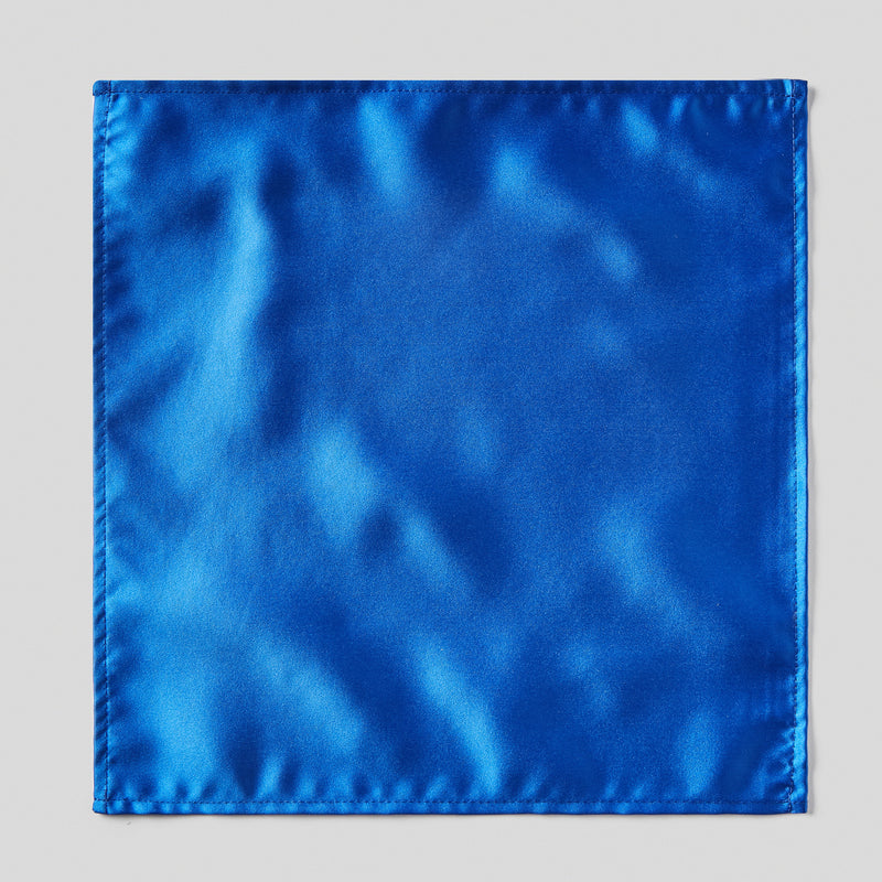 Folkespeare Royal Blue Satin Pocket Square