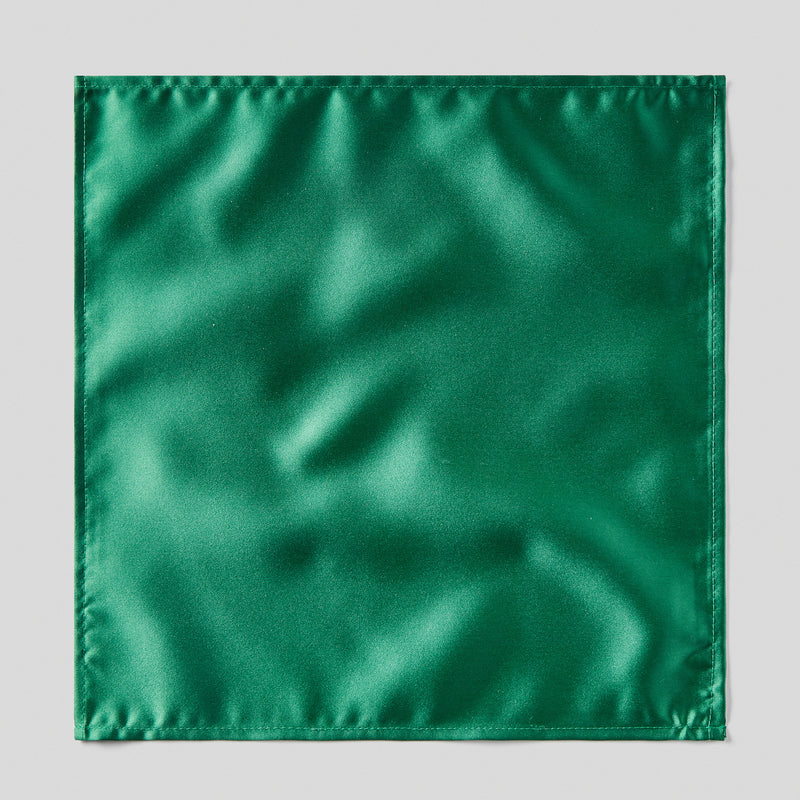 Folkespeare Forest Green Satin Pocket Square