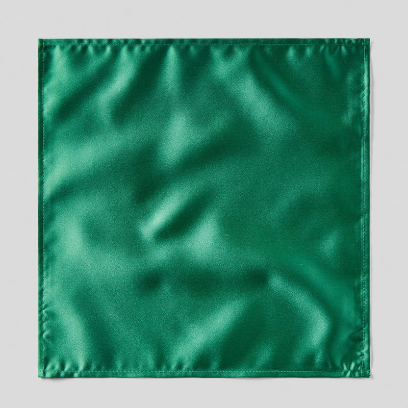 Folkespeare Forest Green Satin Pocket Square