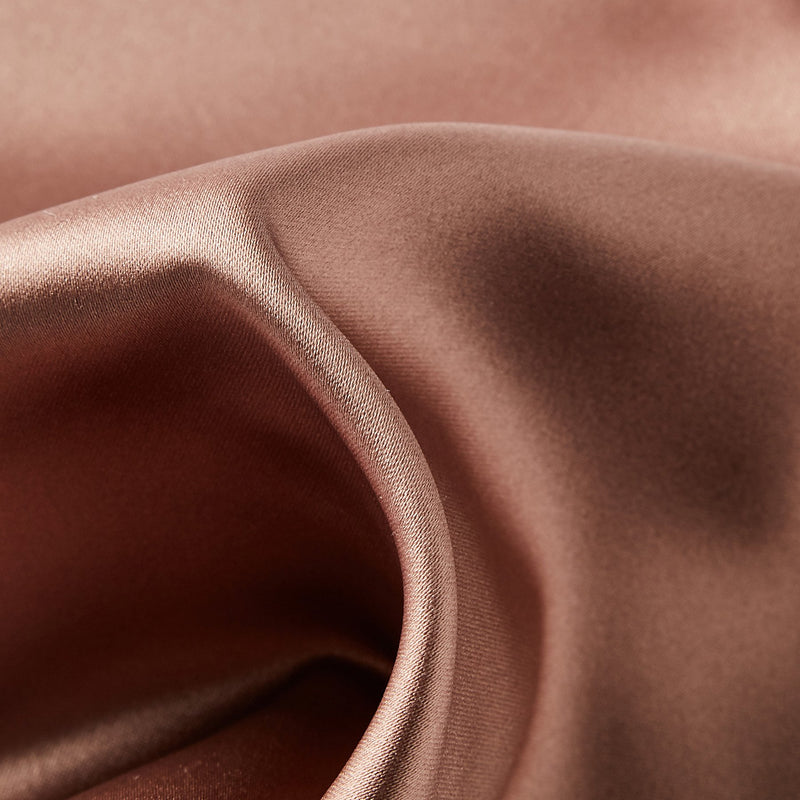 Folkespeare Mid Brown Satin Pocket Square Fabric