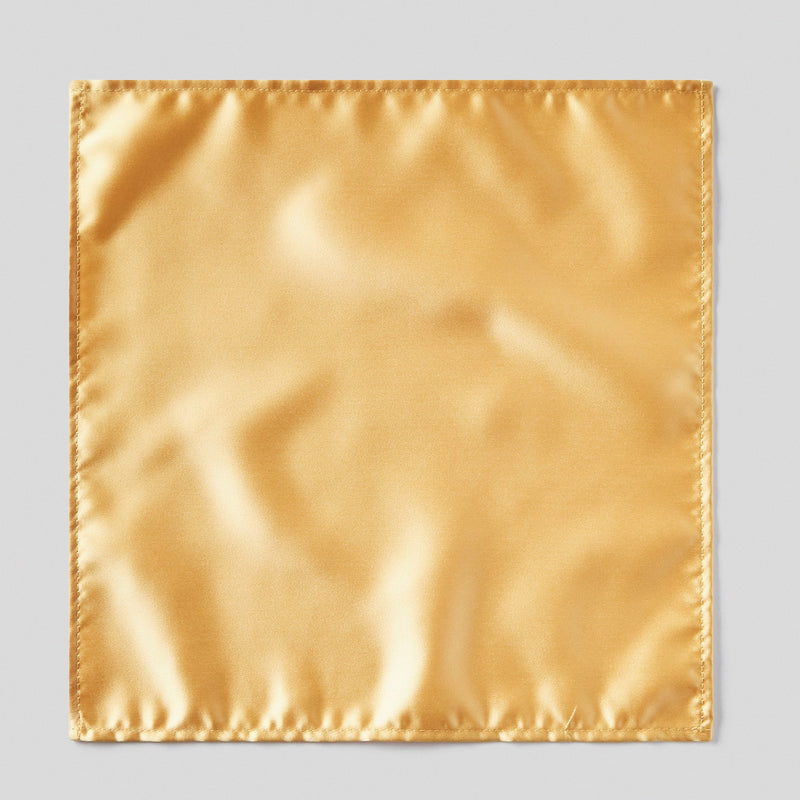 Folkespeare Gold Satin Pocket Square