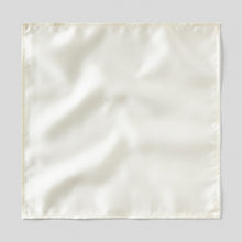 Load image into Gallery viewer, Folkespeare Ivory Satin Pocket Square
