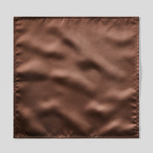 Load image into Gallery viewer, Folkespeare Chocolate Satin Pocket Square
